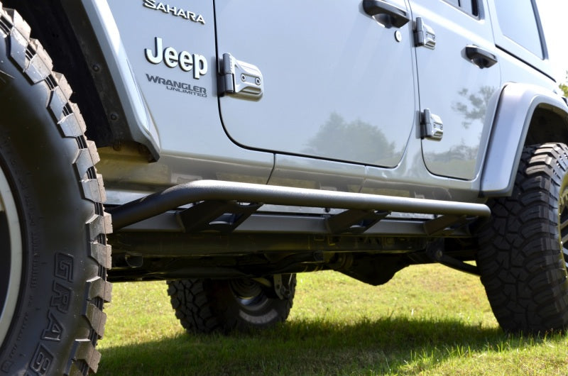 N-Fab TSJ184-TX Trail Slider Steps 18-20 Jeep Wrangler JL 4 Door SUV - SRW - Textured Black