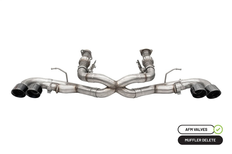 CORSA Performance 21102BLK Corsa 20-25 Corvette C8 3in Xtreme Cat-Back Exhaust 4.5in Blk Quad Tips - Integrates stock AFM Valve