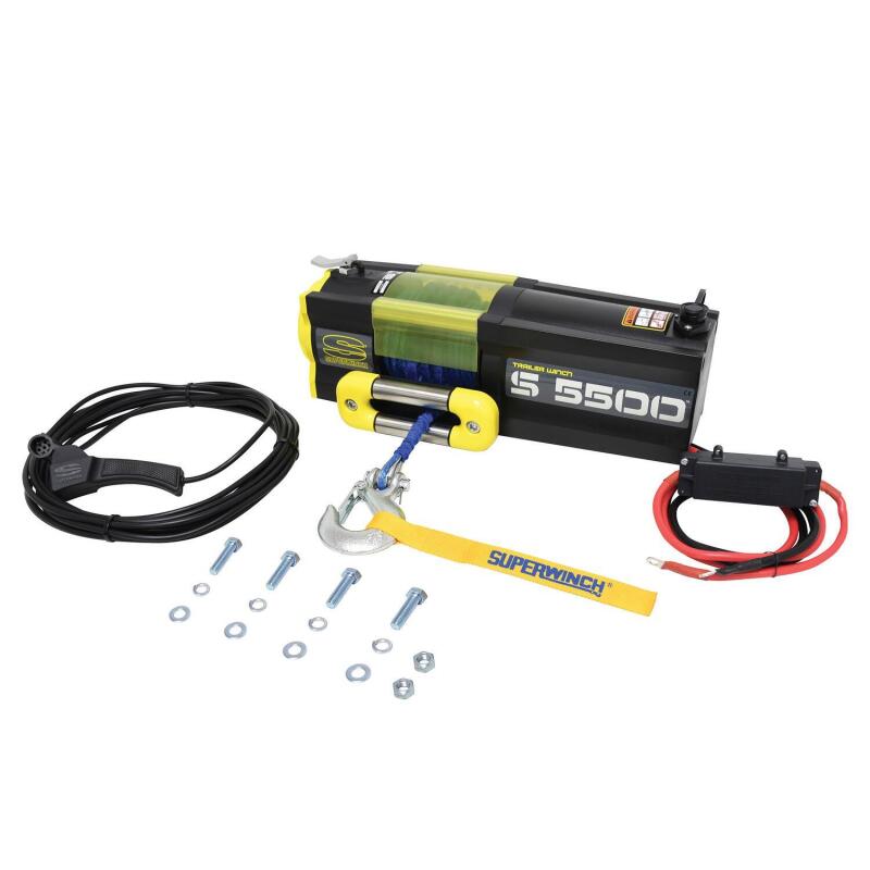 Superwinch 1455201 5500 LBS 12V DC 1/4in x 60ft Synthetic Rope S5500 Winch