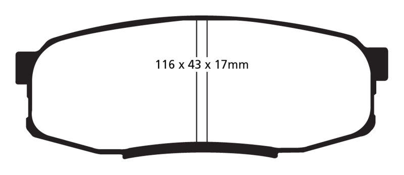 EBC DP41816R 08+ Lexus LX570 5.7 Yellowstuff Rear Brake Pads