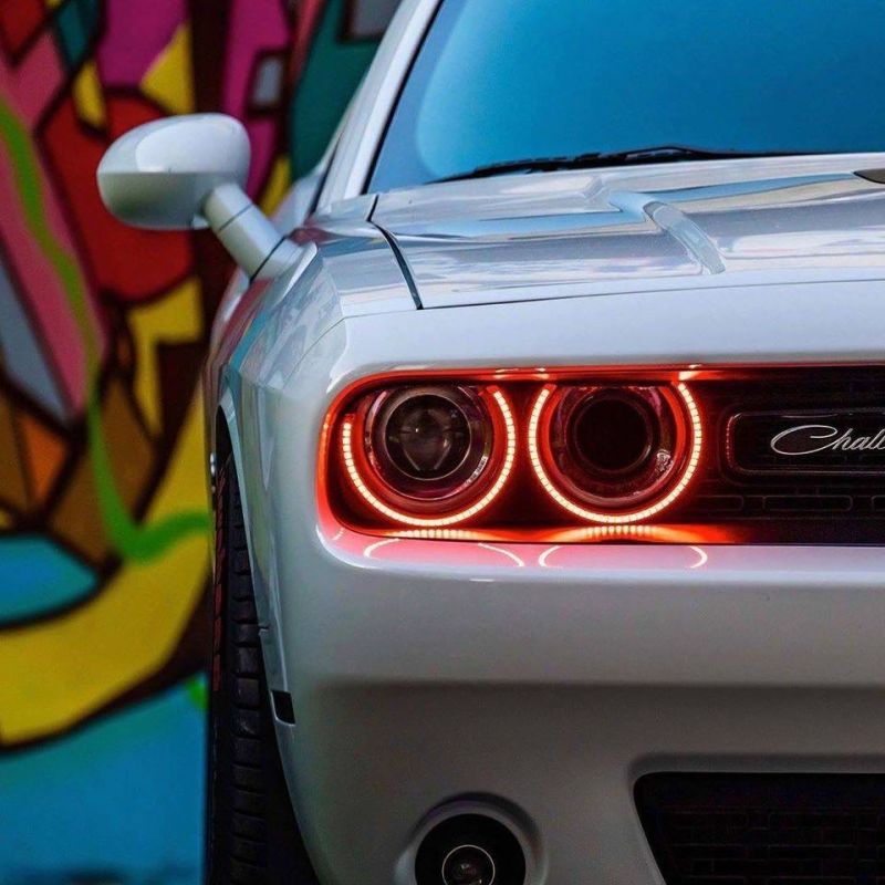 ORACLE Lighting 3990-332 Oracle 15-21 Dodge Challenger Dynamic Surface Mount Headlight Halo Kit - - Dynamic SEE WARRANTY