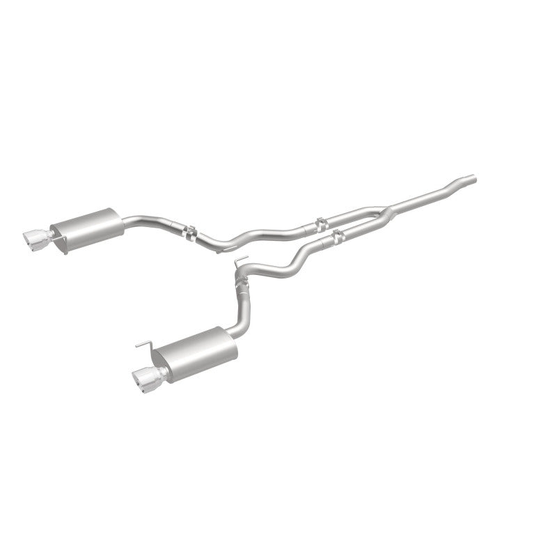 Magnaflow 19097 MagnaFlow Cat Back, SS, 2.5in, Street, Dual Split Polished 4.5in Tips 2015 Ford Mustang Ecoboost