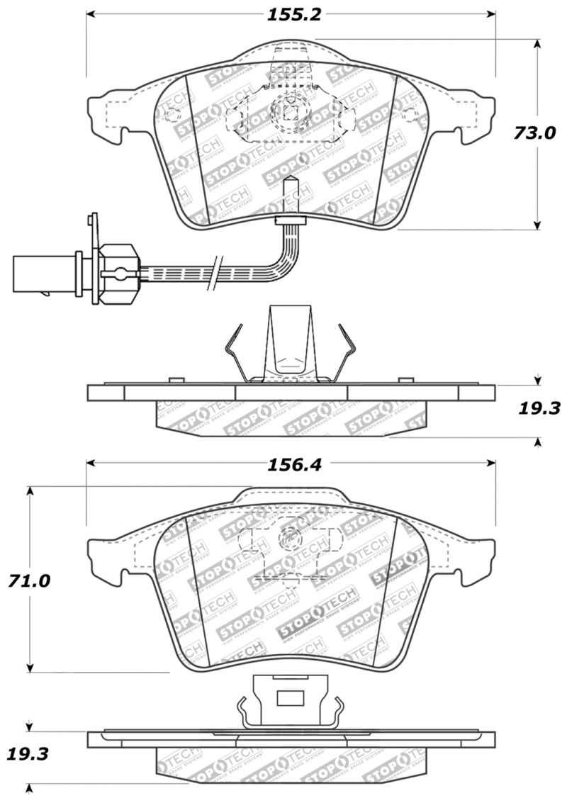 Stoptech 309.09152 StopTech Performance 07-09 Mazda 3 Front Brake Pads