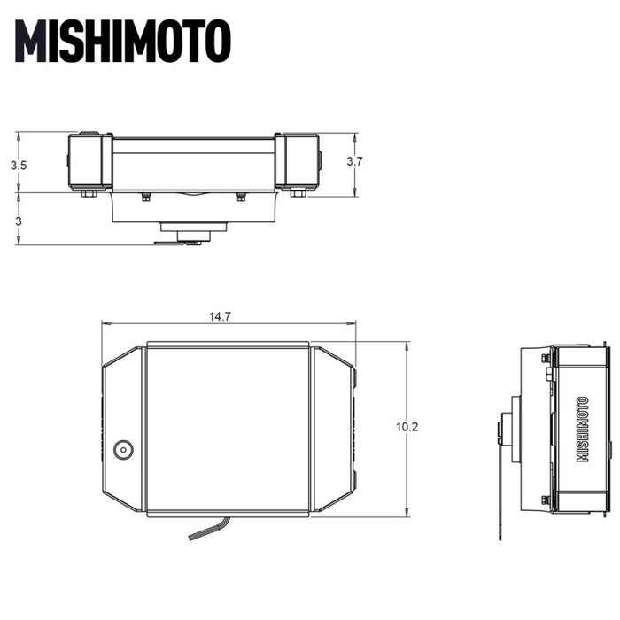 Mishimoto MMRAD-UNI-DRGBK Universal Drag Race Performance Aluminum Radiator - Black