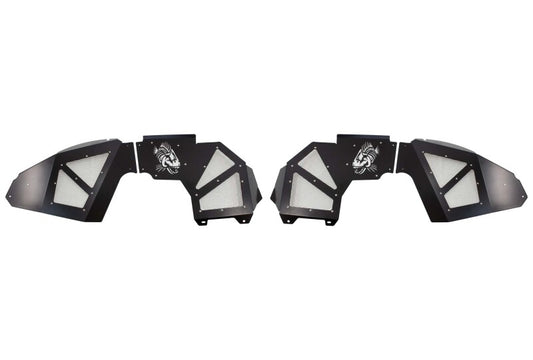 Fishbone Offroad FB33130F 2018+ Jeep Wrangler JL Front Pair Aluminum - Black Powdercoat Inner Fenders