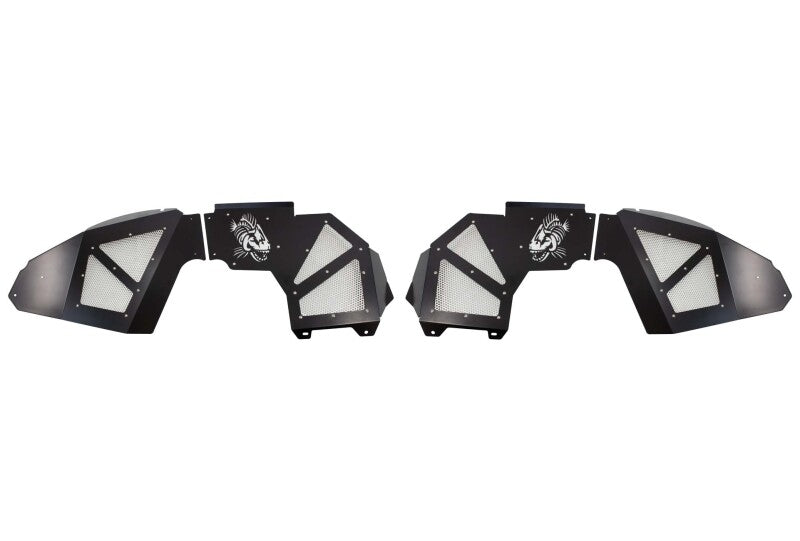 Fishbone Offroad FB33130 2018+ Jeep Wrangler JL Front/Rear Set of 4 Aluminum - Blk Powdercoat Inner Fenders