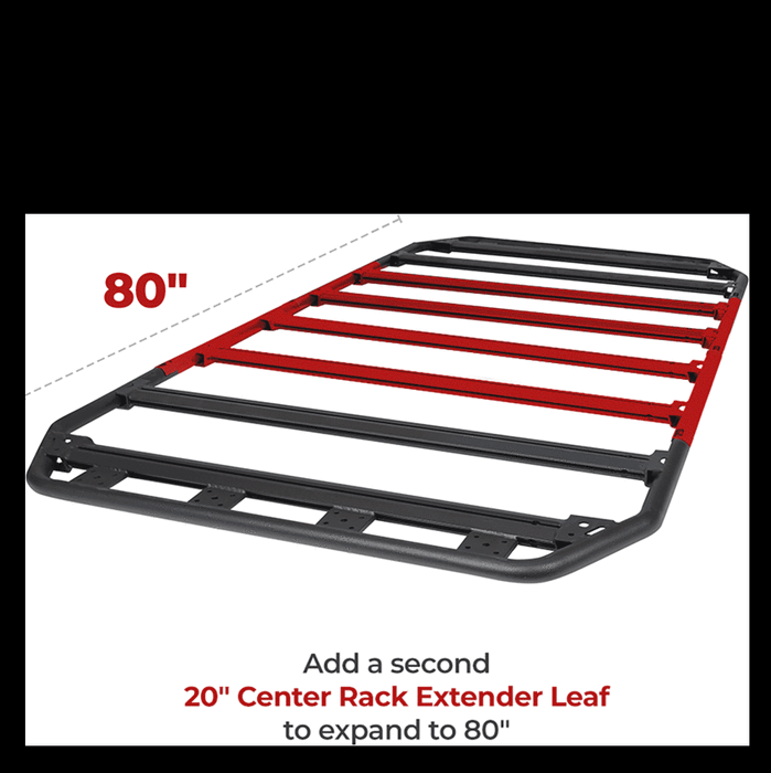 Go Rhino 5933040T SRM300 Flat Platform Roof Rack 40in. L x 40in. W (Incl. Clamps)