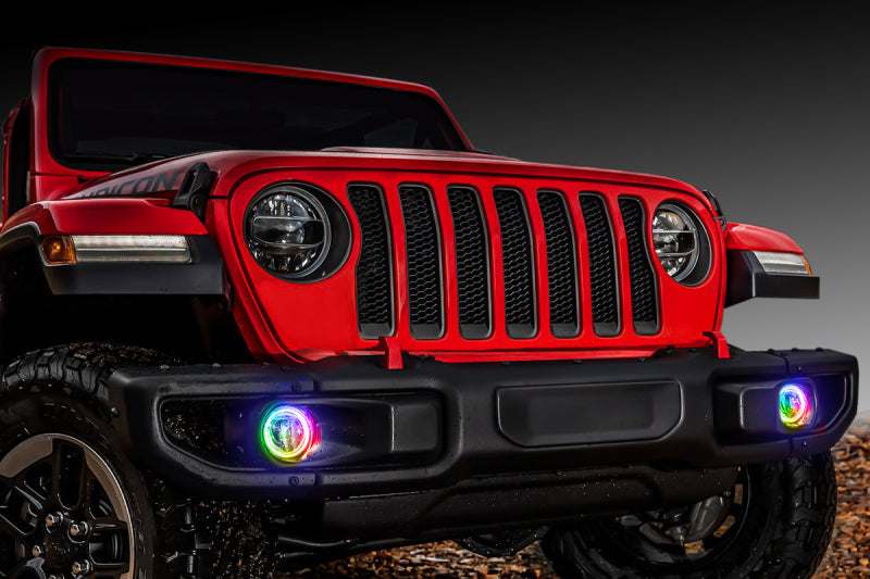 ORACLE Lighting 1215-333 Oracle Jeep Wrangler JL/Gladiator JT LED Surface Mount Fog Light Halo Kit - ColorSHIFT