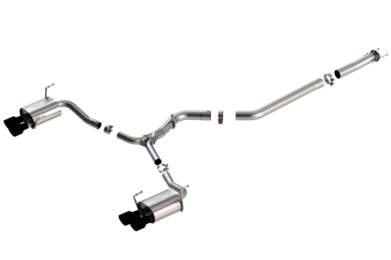 Borla 140595CB 15-19 Subaru WRX/STI 2.5L Turbo 3in S-Type Catback Exhaust - 2.5in Black Chrome Tips