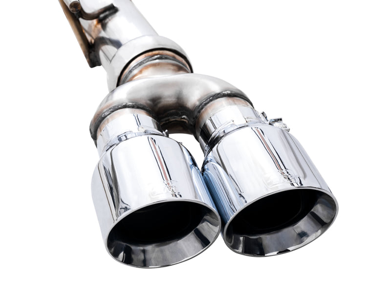 AWE Tuning 3015-42201 4th Gen GM 1500 5.3L 0FG Catback Split Rear Exit (w/ Bumper Cutouts) - Quad Chrome Tips