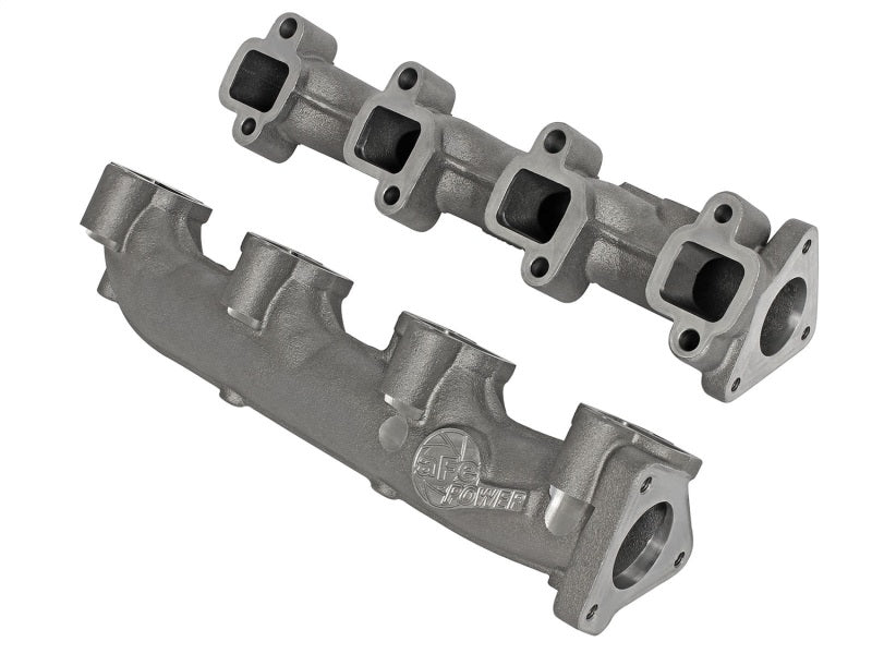 aFe 46-40024 Power BladeRunner Ported Ductile Iron Exhaust Manifold 01-16 GM Diesel Trucks V8-6.6L (td)