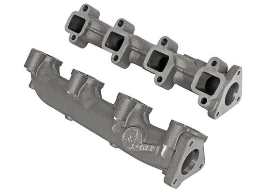 aFe 46-40024 Power BladeRunner Ported Ductile Iron Exhaust Manifold 01-16 GM Diesel Trucks V8-6.6L (td)