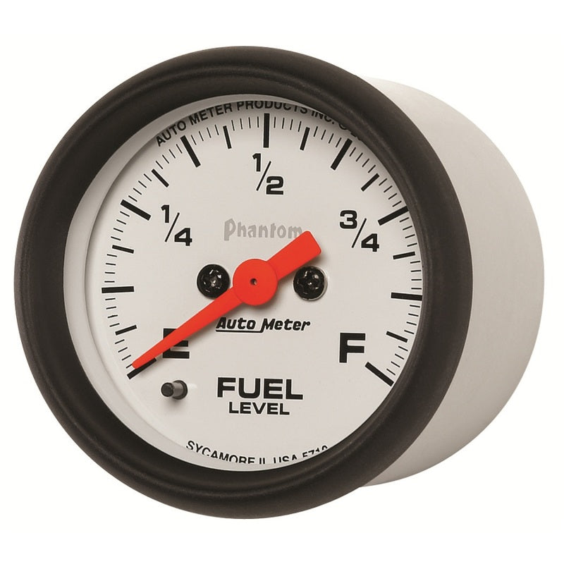 AutoMeter 5710 Autometer Phantom 52mm Full Sweep Electronic Fuel Level Programmable Empty-Full Range