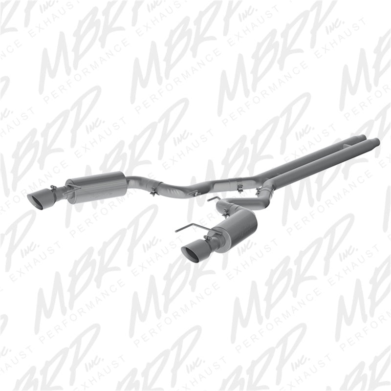 MBRP S7239409 15 Ford Mustang GT 5.0 Convertible T409 3in Cat Back Dual Split Rear Exit (Street Version)