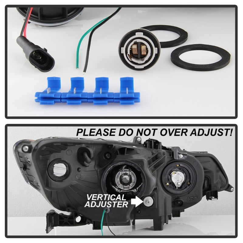 SPYDER 9042218 xTune 09-14 Acura TSX Projector Headlights - Light Bar DRL - Black (PRO-JH-ATSX09-LB-BK)