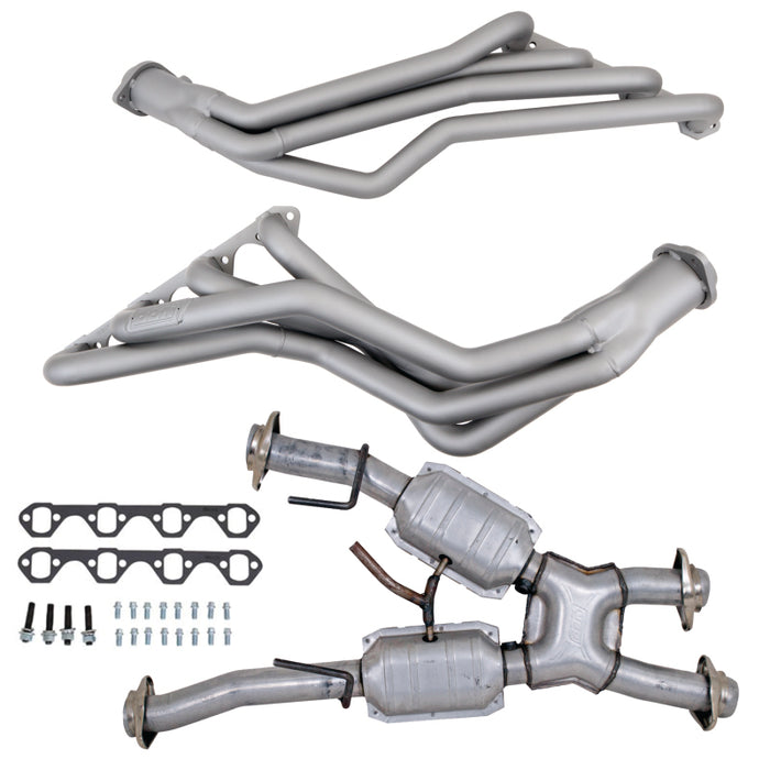 BBK 15312 79-93 Ford Mustang 5.0L 1-5/8 Long Tube Headers w/High Flow Catted X-Pipe (Ti Ceramic)