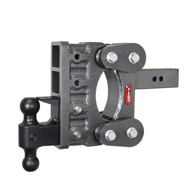 GEN-Y Hitch GH-1324 Gen-Y The Boss Torsion-Flex 2.5in Shank 6in Drop 21K Hitch w/GH-061 Dual-Ball/GH-062 Pintle Lock