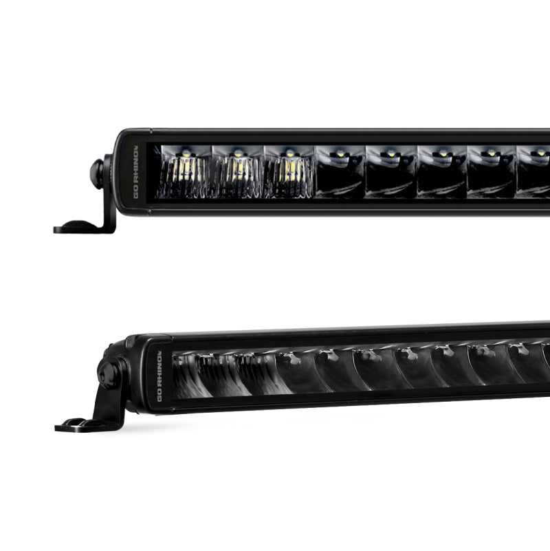 Go Rhino 751653201CSS Xplor Blackout Series Sgl Row LED Light Bar (Side/Track Mount) 31.5in. - Blk