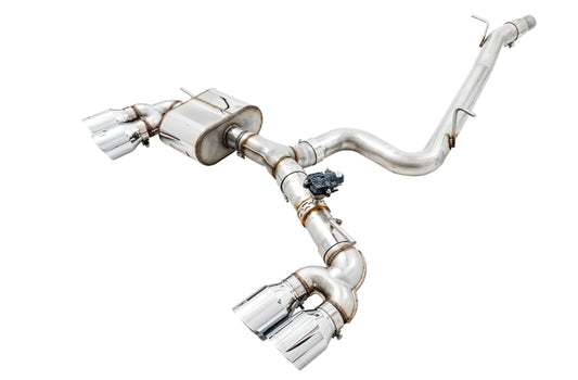 AWE Tuning 3025-42064 Mk7 Golf R SwitchPath Exhaust w/Chrome Silver Tips 102mm