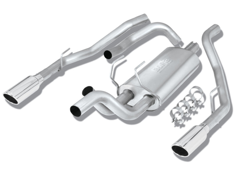 Borla 140308 09-13 Dodge RAM 1500 5.7L CC/SB w/Fact Sngl Exh C/B 3x2.5in Single Round Rolled Split Rear