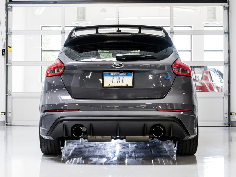 AWE Tuning 3015-32088 Ford Focus RS Touring Edition Cat-back Exhaust- Non-Resonated - Chrome Silver Tips