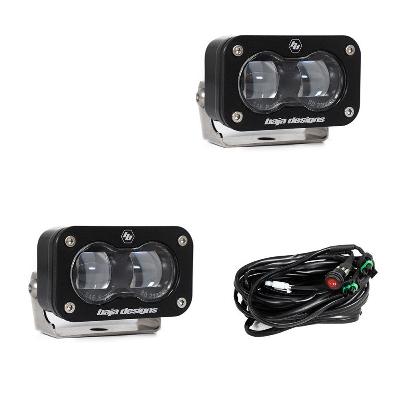 Baja Designs 237801 Universal S2 SAE Spot LED (Pair) - Clear
