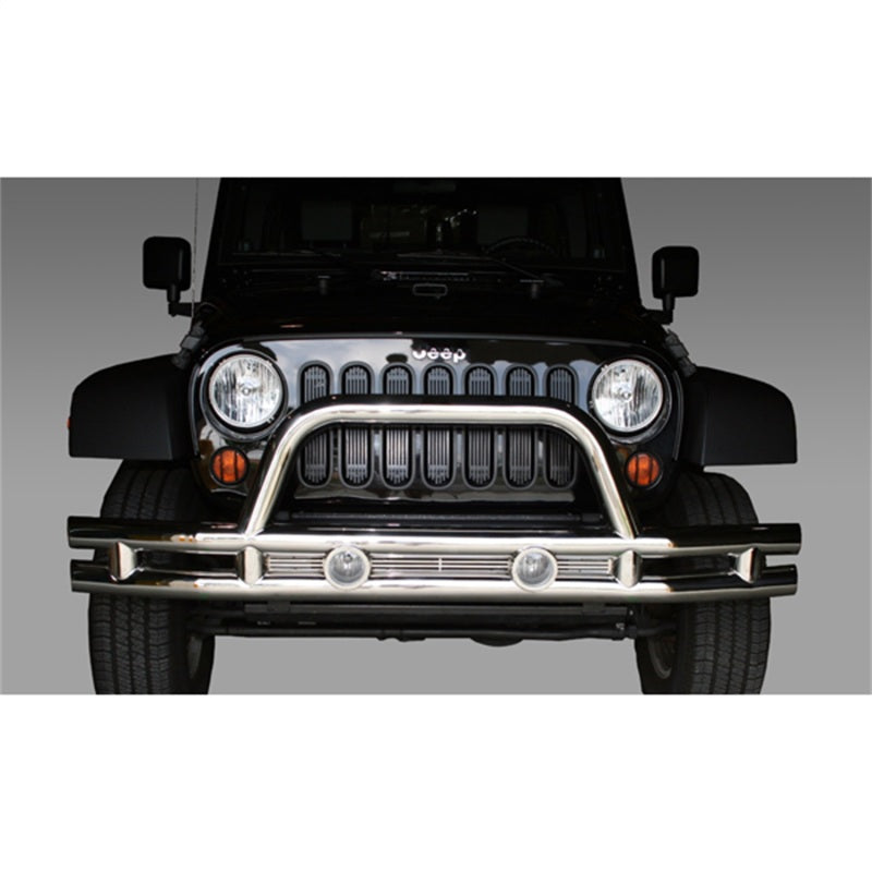 Rugged Ridge 11563.10 3-In Front Tube Bumper Stainless 07-18 Jeep Wrangler