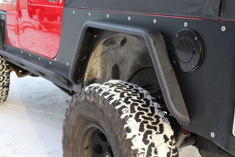 Fishbone Offroad FB23029F 97-06 Jeep Wrangler TJ Steel Tube Fenders Front 3In Flare - Blk Textured Powdercoat