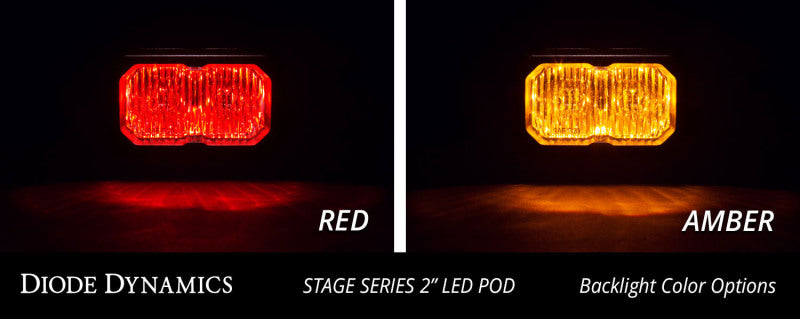 Diode Dynamics DD6382P Stage Series 2 In LED Pod Sport - White Driving Standard ABL (Pair)