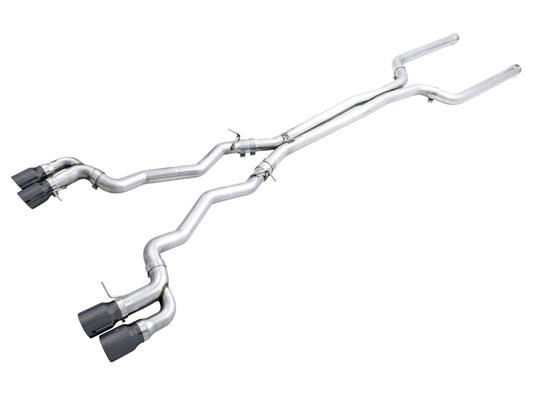 AWE Tuning 3020-43078 18-19 BMW M5 (F90) 4.4T AWD Cat-back Exhaust - Track Edition (Diamond Black Tips)