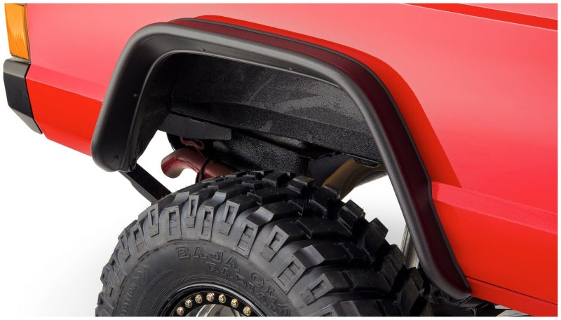 Bushwacker 10922-07 84-01 Jeep Cherokee Flat Style Flares 4pc - Black