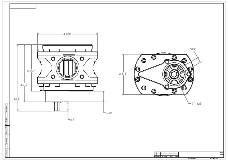 Aeromotive 11130 Spur Gear Fuel Pump - 3/8in Hex - .900 Gear - 19.5gpm