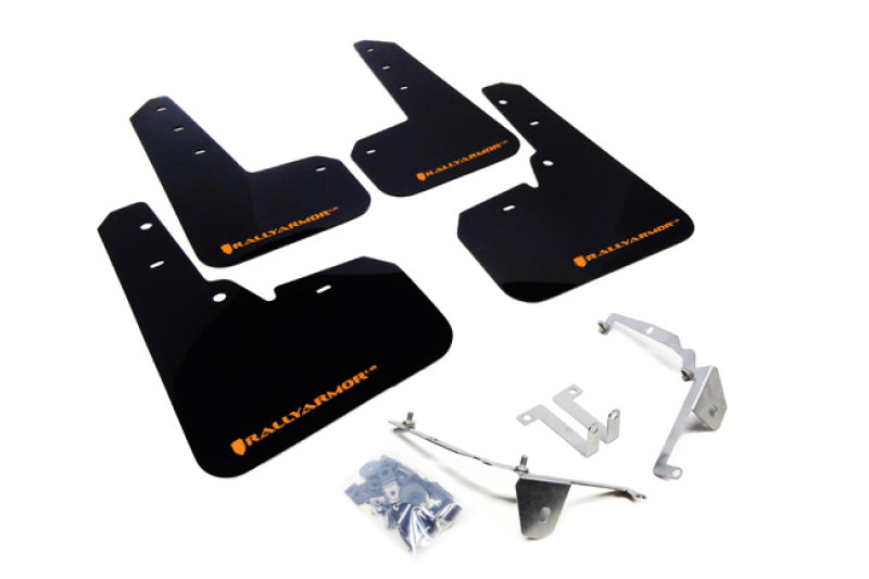 Rally Armor MF26-UR-BLK/OR 13-17 Subaru Crosstrek XV Black Mud Flap w/Orange Logo