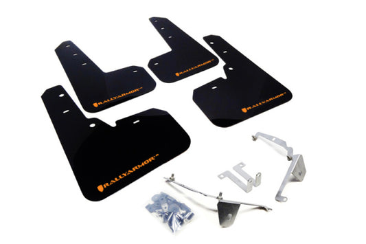 Rally Armor MF26-UR-BLK/OR 13-17 Subaru Crosstrek XV Black Mud Flap w/Orange Logo