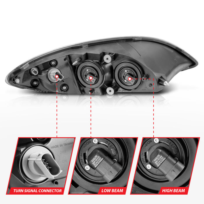 ANZO 131033 ANZ Crystal Headlights