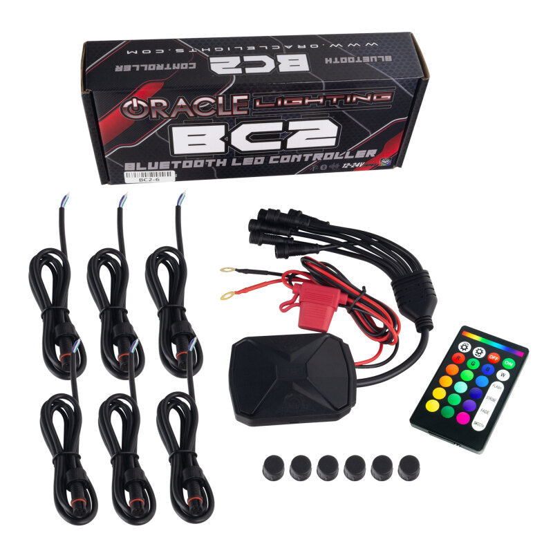 ORACLE Lighting 1214-335 Oracle Jeep Wrangler JL/JT LED Surface Mount Headlight Halo Kit - w/ BC1 Controller
