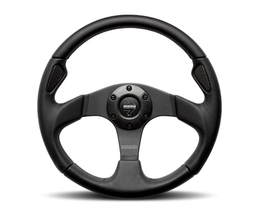 MOMO JET35BK0B Momo Jet Steering Wheel 350 mm - Black AirLeather/Black Spokes