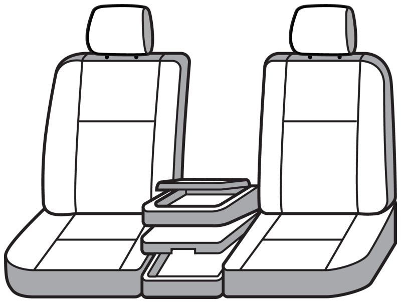 Covercraft SS3456PCGY 17-19 Chevrolet Silverado Polycotton SeatSaver Custom Front Row Seat Covers - Grey
