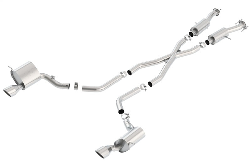Borla 140632 2015 Jeep Grand Cherokee SRT8 S-Type Dual Round Rolled Exit Catback Exhaust