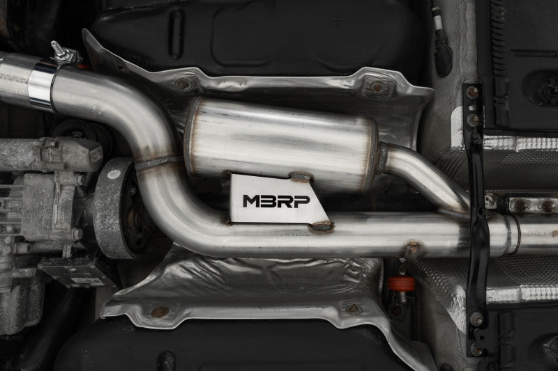 MBRP S46183CF 17-19 VW Golf SportWagen/Alltrack 1.8T T304SS 3in Cat-Back 2.5in Dual Split Rear w/ CF Tips