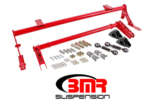 BMR Suspension XSB011R BMR 05-14 S197 Mustang Rear Bolt-On Hollow 35mm Xtreme Anti-Roll Bar Kit (Delrin) - Red