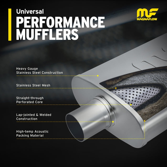 Magnaflow 11378 MagnaFlow Muffler Mag SS 11X4X9 2.25 D/D