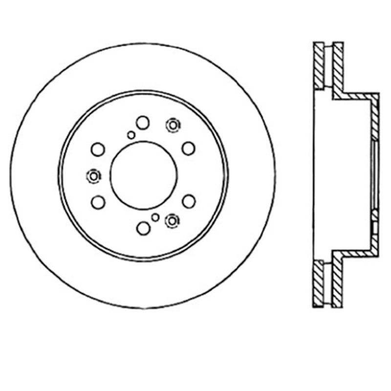 Stoptech 127.66057R StopTech 05-10 GMC Sierra 1500 (w Rear Drum) / 07-09 GMC Yukon Front Right Slotted & Drilled Rotor