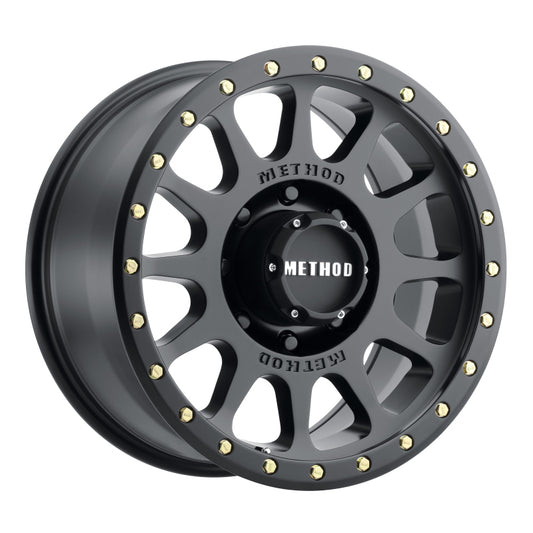 Method Wheels MR30521080518N Method MR305 NV 20x10 -18mm Offset 8x6.5 130.81mm CB Matte Black Wheel