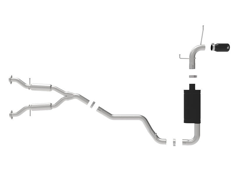 aFe 49-38078-B Large Bore HD 3in 304 SS Cat-Back Exhaust w/ Black Tips 14-19 Jeep Grand Cherokee (WK2) V6-3.6L