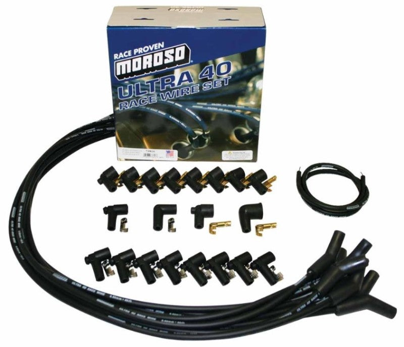 Moroso MOR73816 Ultra 40 Plug Wire Set - Black