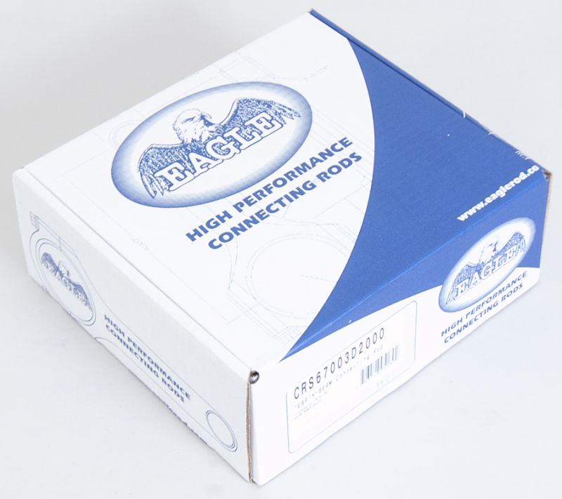 Eagle EAGCRS67003D2000 BBC 4340 Forged H-Beam Rods- 6.700in w/ARP 2000