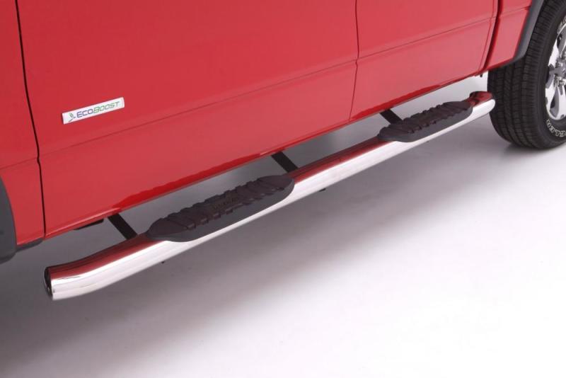 LUND 23789008 Lund 15-18 Ford F-150 SuperCrew 5in. Curved Oval SS Nerf Bars - Polished