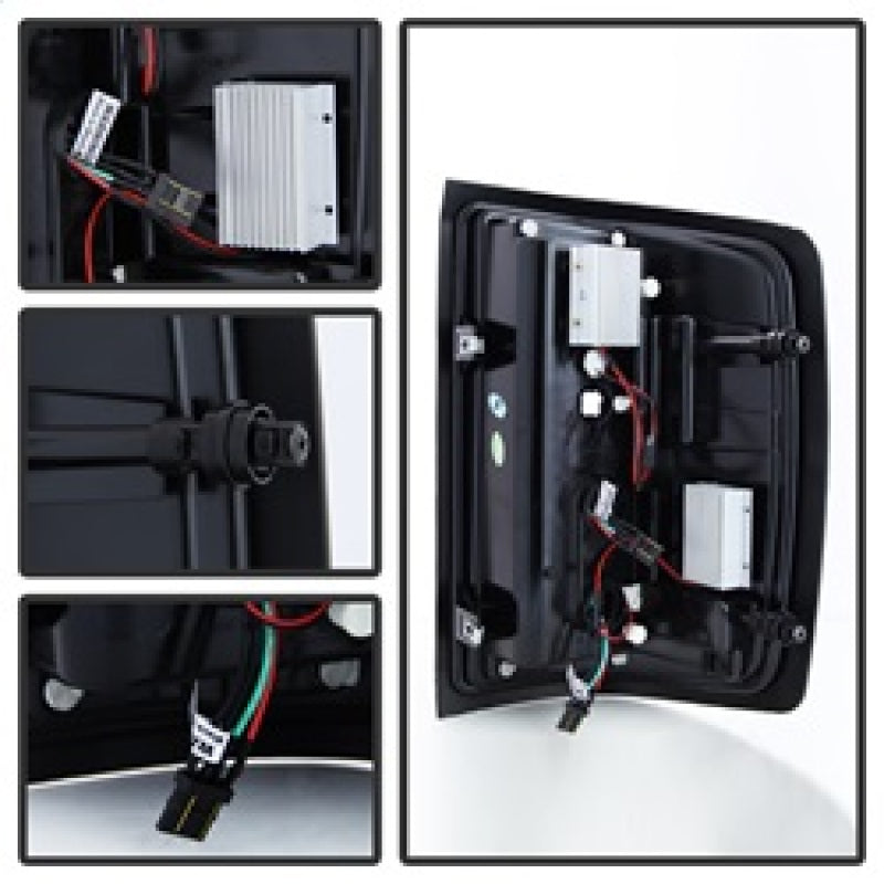 SPYDER 5079985 Spyder Chevy 1500 14-16 Light Bar LED Tail Lights Blk ALT-YD-CS14-LBLED-BK