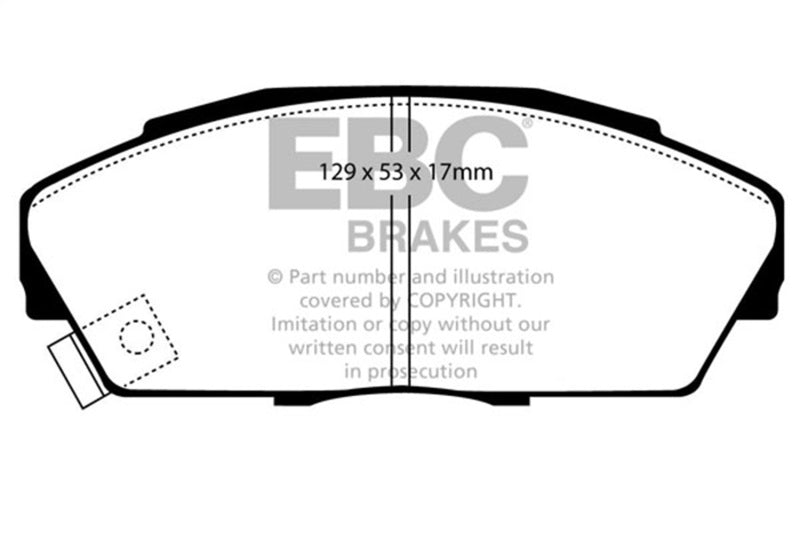 EBC DP4719/2R 92-94 Acura Integra 1.7 Vtec Yellowstuff Front Brake Pads